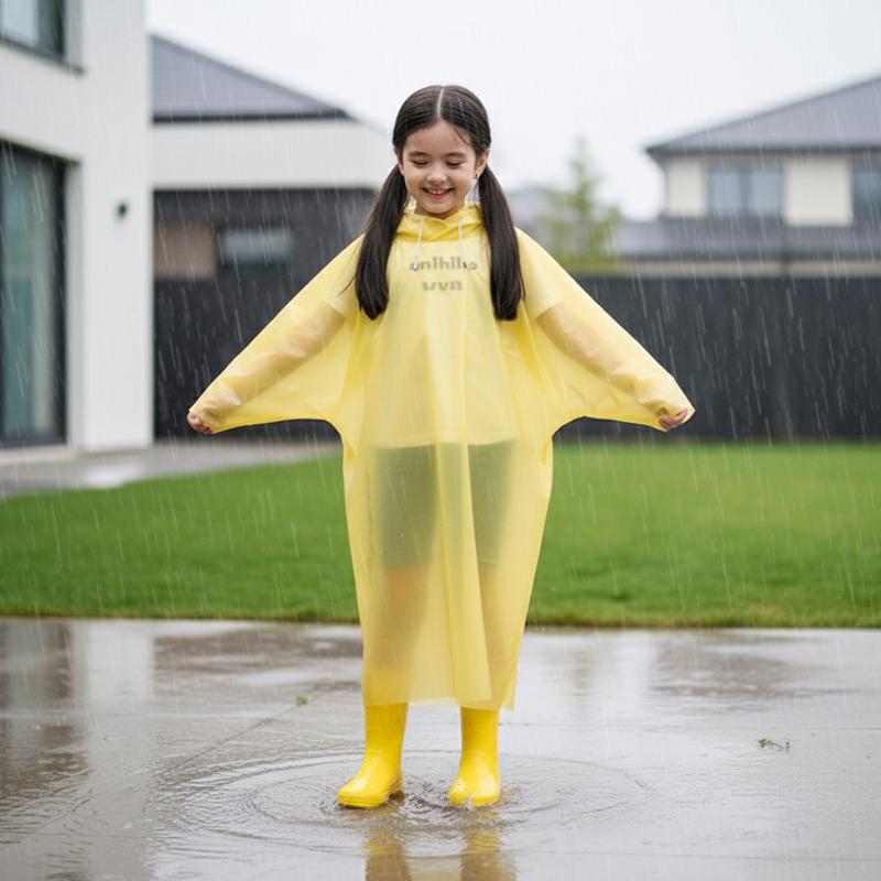เสื้อกันฝนเด็กแบบใช้แล้วทิ้ง E - Outdoor Camping Activities For Kids บทวิจารณ์และราคา