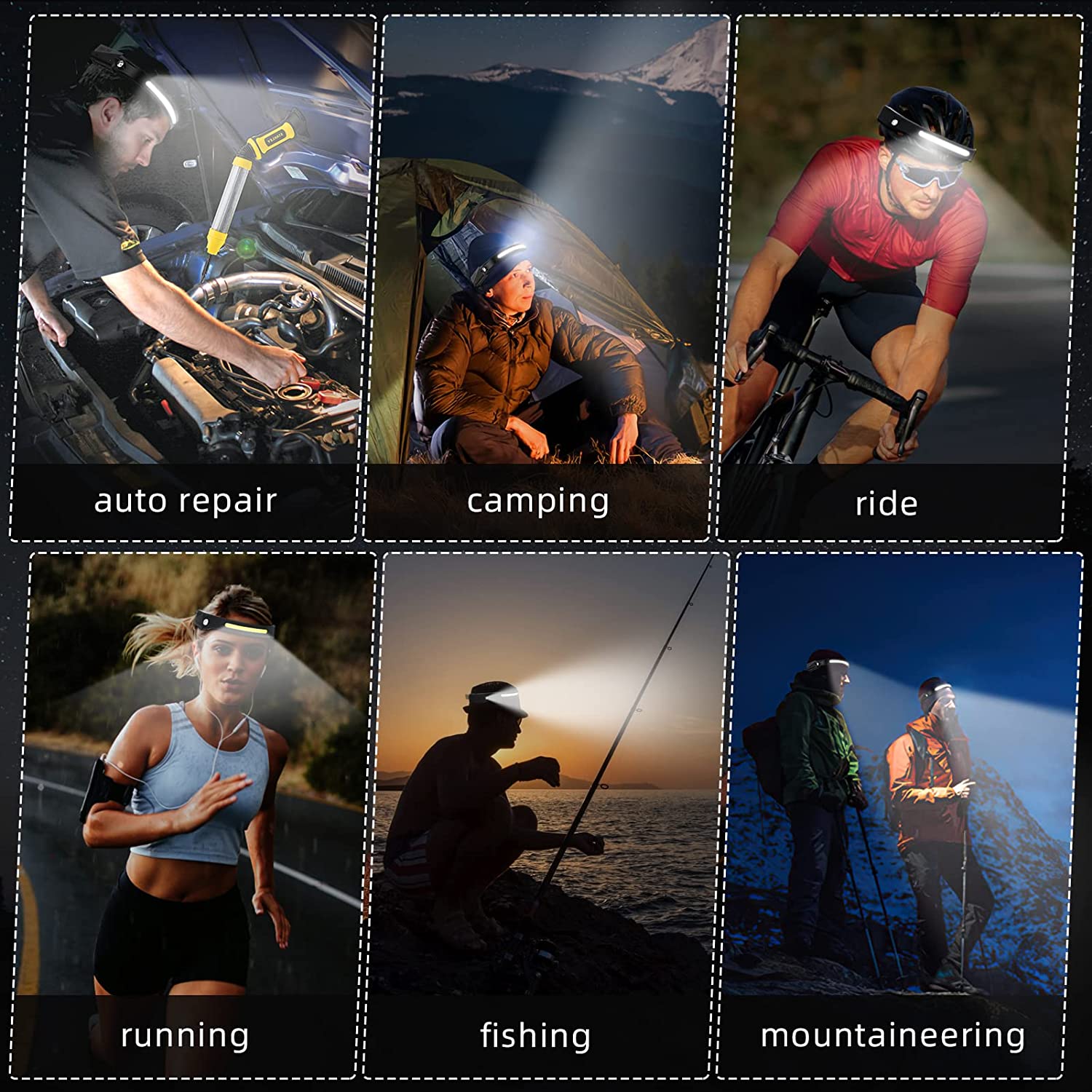 ไฟหน้าแบบเซนเซอร์ ไฟฉาย LED ไฟ - Outdoor Camping Adventure บทวิจารณ์และราคา