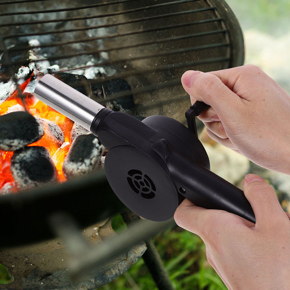 พัดลมเป่าลมแบบมือหมุนสีดำ อุปก - Outdoor Camping Cooking Equipment บทวิจารณ์และราคา