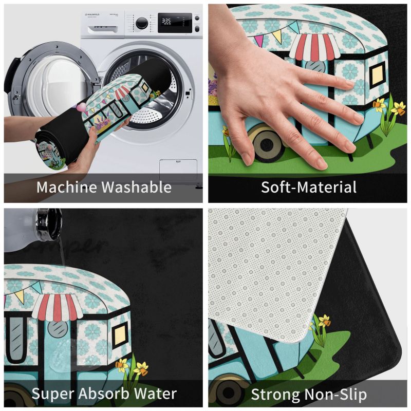 พรมเช็ดเท้ากันลื่นขนาด40*60ซม. - Outdoor Camping Quotes บทวิจารณ์และราคา