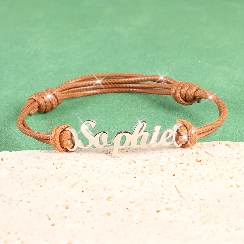 ส่วนบุคคลที่กําหนดเองชื่อสร้อย - Paracord Bracelet บทวิจารณ์และราคา