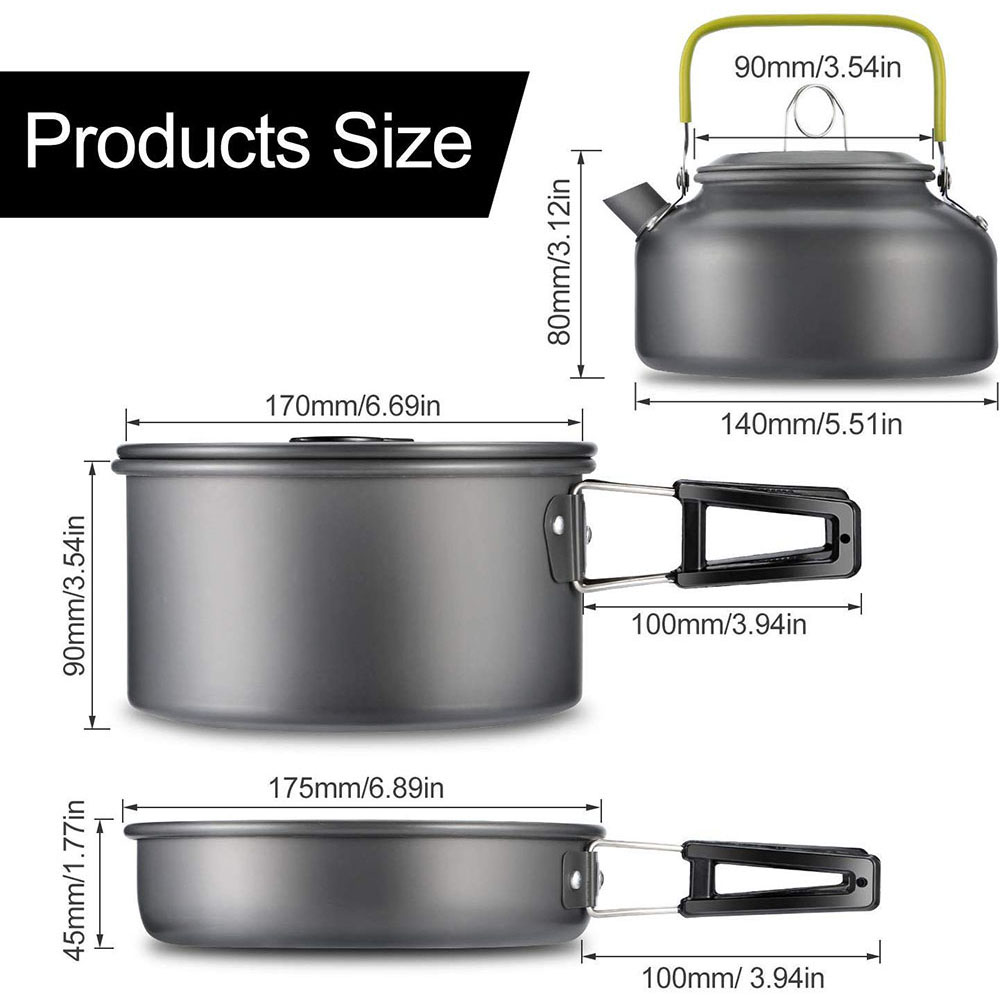 ชุดเครื่องครัวสำหรับตั้งแคมป์ก - Outdoor Camping Cooking Equipment บทวิจารณ์และราคา