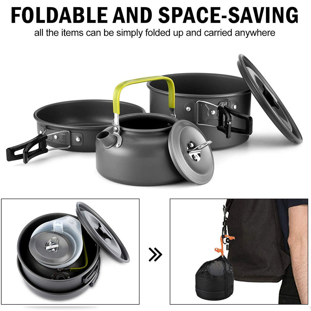 ชุดเครื่องครัวสำหรับตั้งแคมป์ก - Outdoor Camping Cooking Equipment บทวิจารณ์และราคา