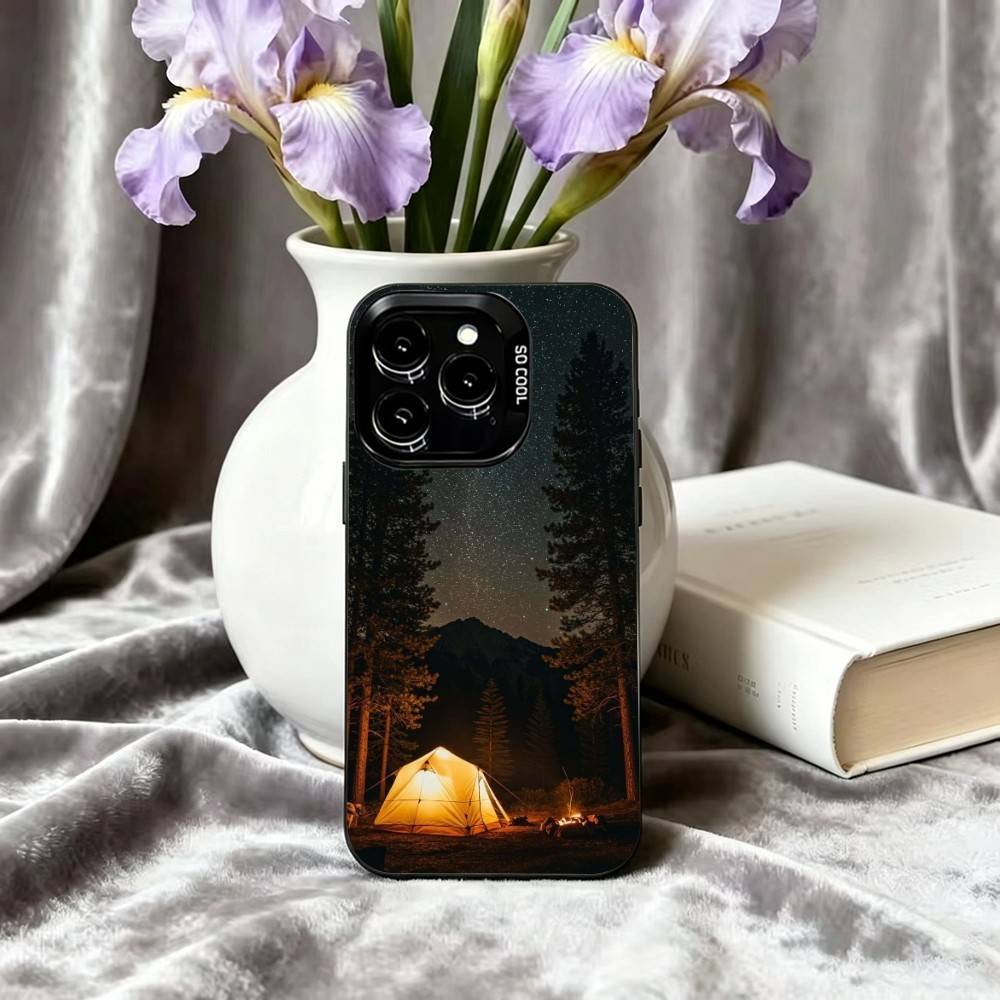 เคสโทรศัพท์ลายธรรมชาติภูเขาสำห - Outdoor Camping Anime บทวิจารณ์และราคา