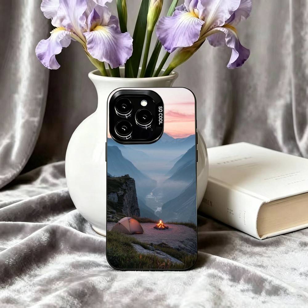 เคสโทรศัพท์ลายธรรมชาติภูเขาสำห - Outdoor Camping Anime บทวิจารณ์และราคา