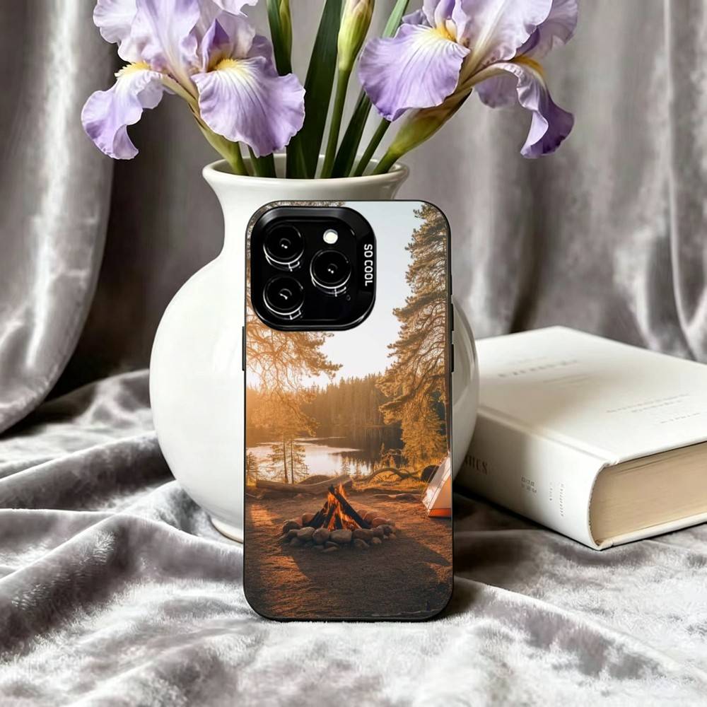เคสโทรศัพท์ลายธรรมชาติภูเขาสำห - Outdoor Camping Anime บทวิจารณ์และราคา