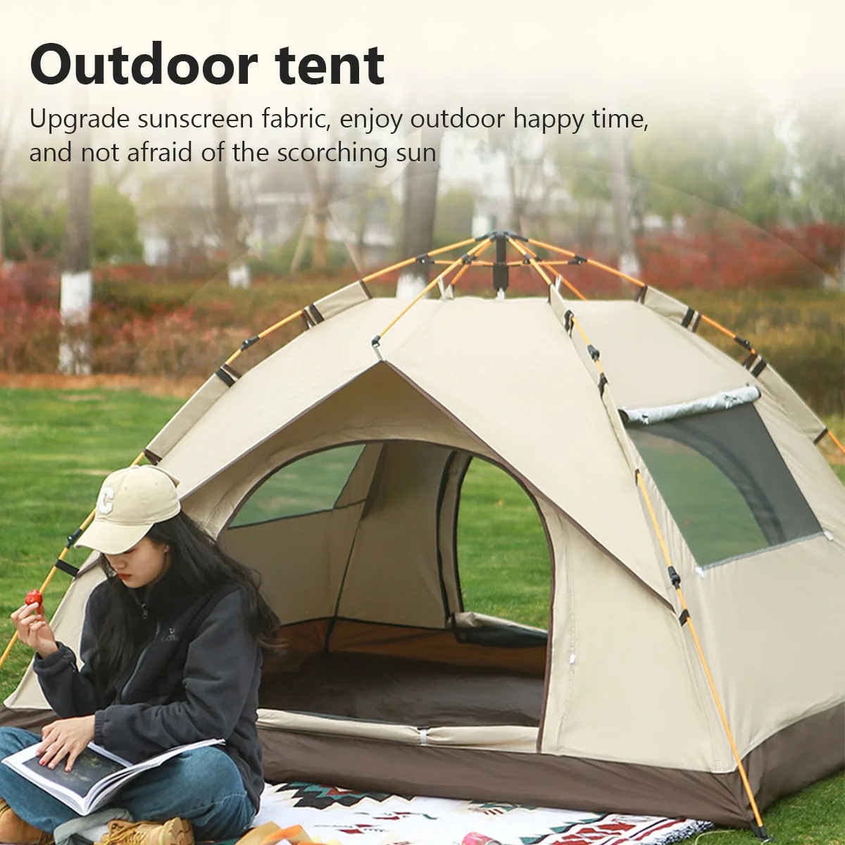 เต็นท์ตั้งแคมป์กลางแจ้งอัตโนมั - Outdoor Camping Automatic Quick Opening Tent บทวิจารณ์และราคา