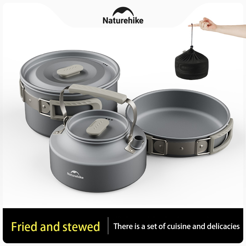 Naturehike ชุดหม้อกลางแจ้ง,อุป - Outdoor Camping Cooking Equipment บทวิจารณ์และราคา