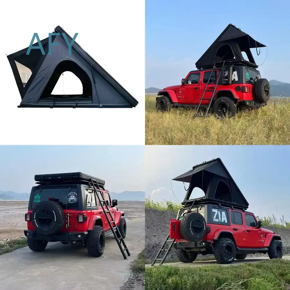 เต็นท์หลังคาทรงสามเหลี่ยมแบบไฮ - Outdoor Camping Van Tent บทวิจารณ์และราคา